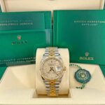 rolex-datejust-41mm-yellow-gold-steel-golden-palm-motif-dial-fluted-bezel-jubilee-bracelet-126233-replica-hezzu.webp